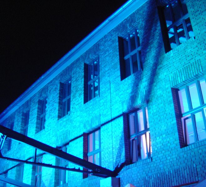 Bauwerk Köln Außenansicht bei Nacht